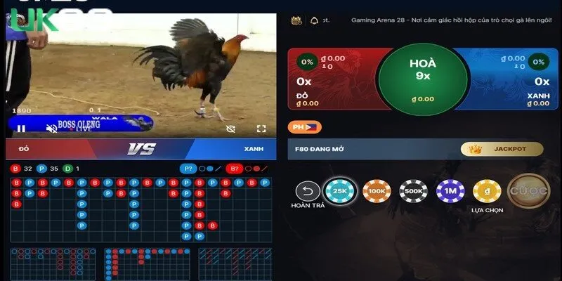 Đá gà đòn là 1 hình thức chơi độc đáo trong sảnh tại UK88