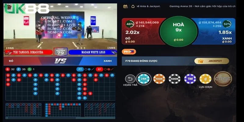 Đá gà UK88 là điểm dừng chân hấp dẫn, thu hút đông sư kê giải trí