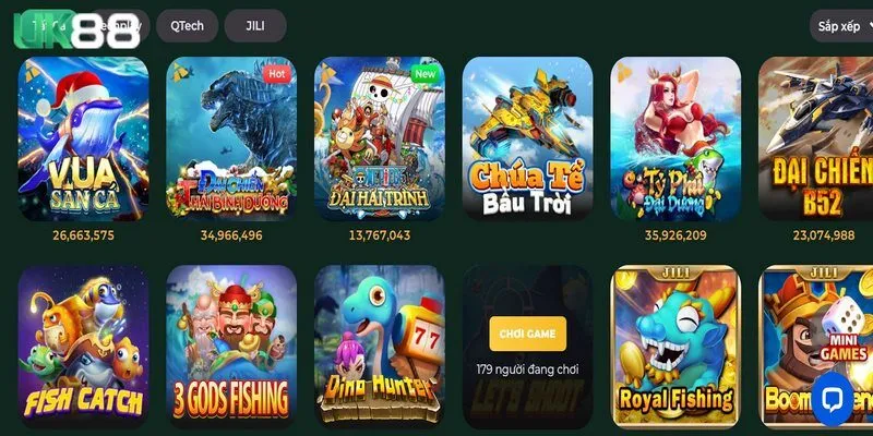 Sảnh game bắn cá UK88 đã nhanh chóng trở thành điểm đến hàng đầu 